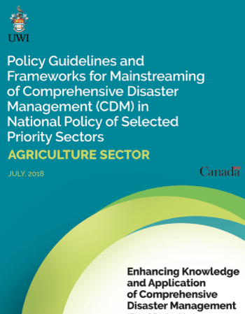 Policy Guidelines and Frameworks for Mainstreaming of CDM in National Policy of Selected Priority Sectors - Agriculture  